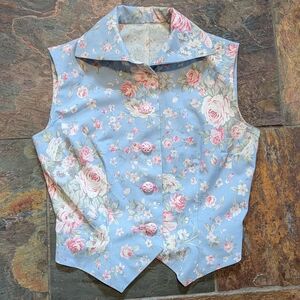 ooak WESKIT BLOUSE vintage fabric S